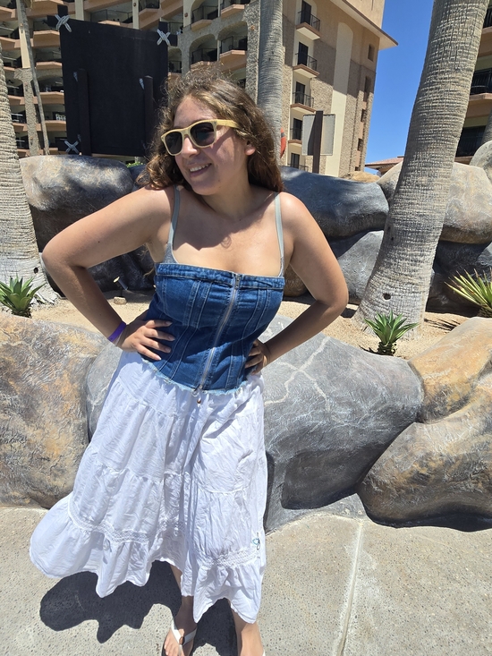 Emerson Lang Tops - Emerson Lang Denim Corset Top in Light Blue